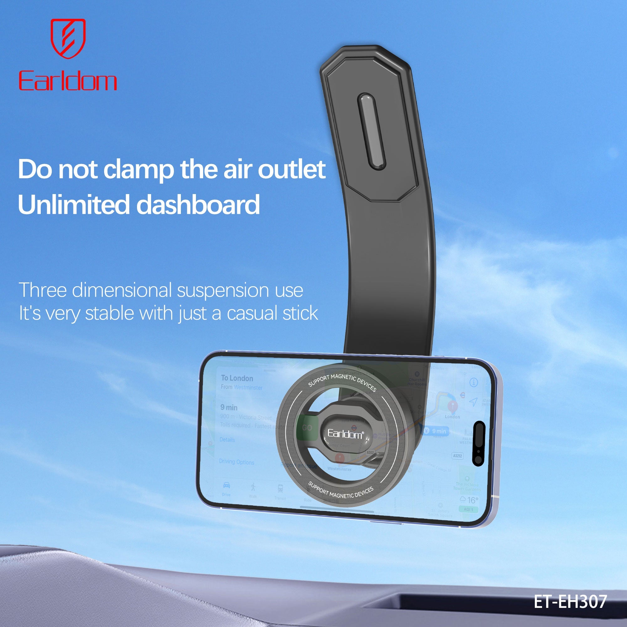 Dashboard behind the vehicle screen Magnet holder Dashboard behind the vehicle screen Magnet holder